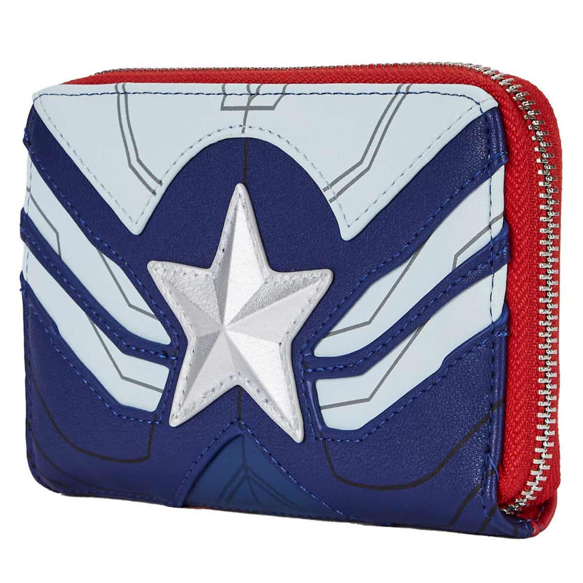 Marvel Falcon Captain America Cosplay Zip Around Wallet L2319