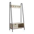White Oak Hall Tree with Storage Drawer S3731