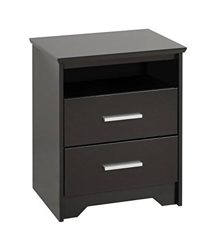 Black 2 Drawer Tall Night Stand A246