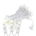 100 Light LED Christmas Mini Light Set, Warm White, White Wire Q6376