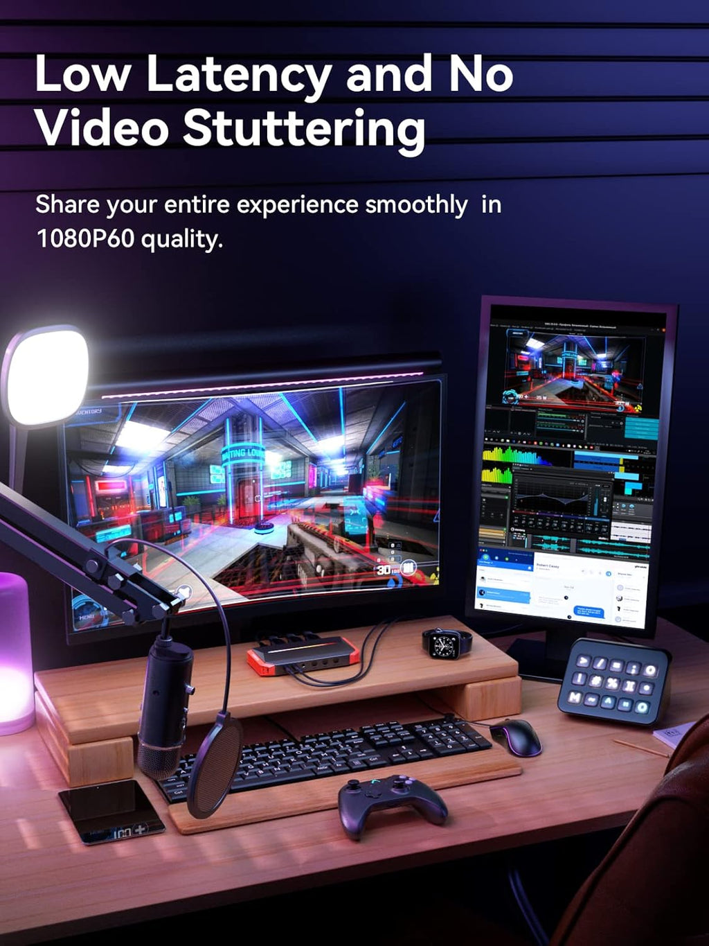 Video Capture Card with 1080P60 HDMI Loop-Out, Pack of 2 O9157