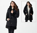 Reversible Water Resistant Faux Fur Coat, Size Large, Black D143264
