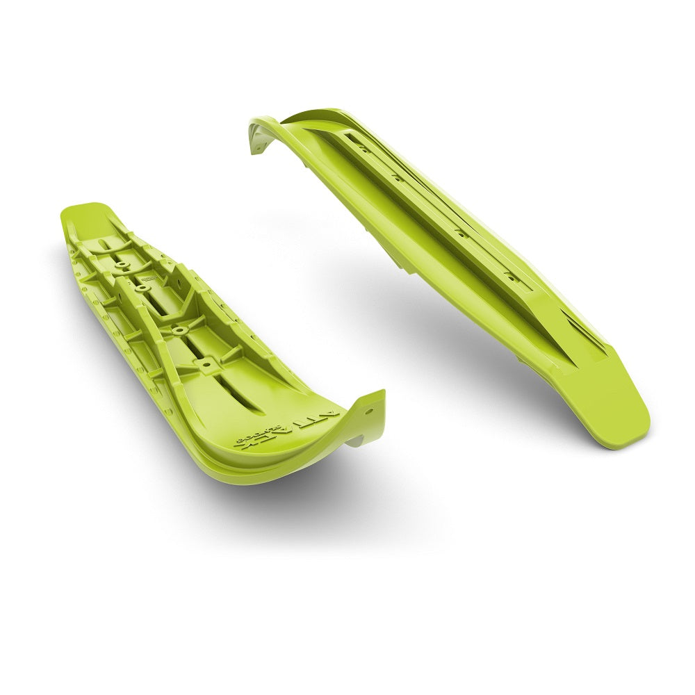 Pair of Manta Green Snowmobile Skis W132103