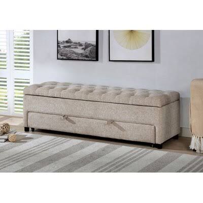 Light Brown Storage Bench B475