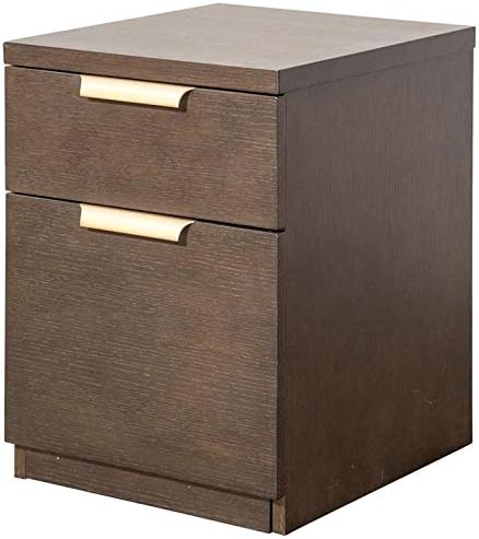 2 Drawer Mobile File Cabinet in Dark Mocha Z327