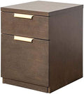 2 Drawer Mobile File Cabinet in Dark Mocha Z327