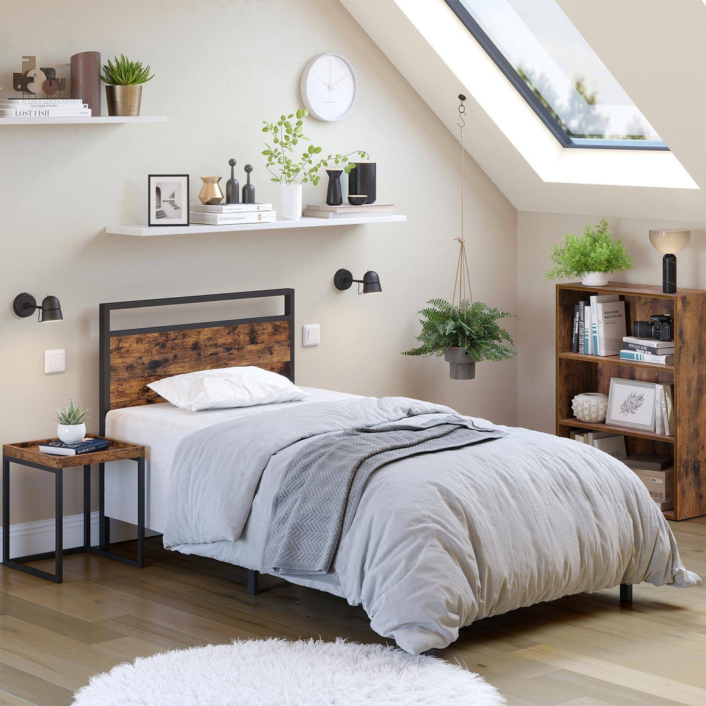 Twin Size Metal Bed Frame with Headboard A672361
