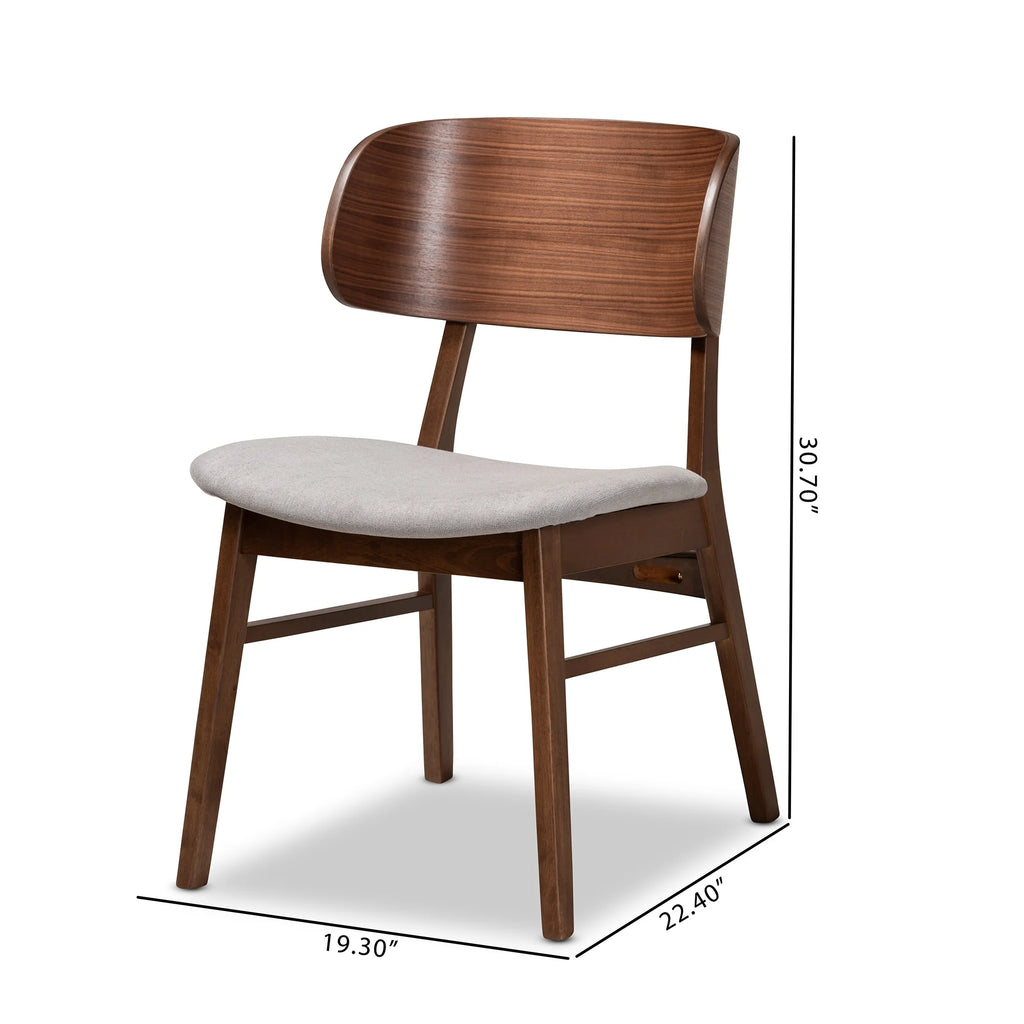 Grey/Walnut Brown Dining Chair, Set of 2 C84860