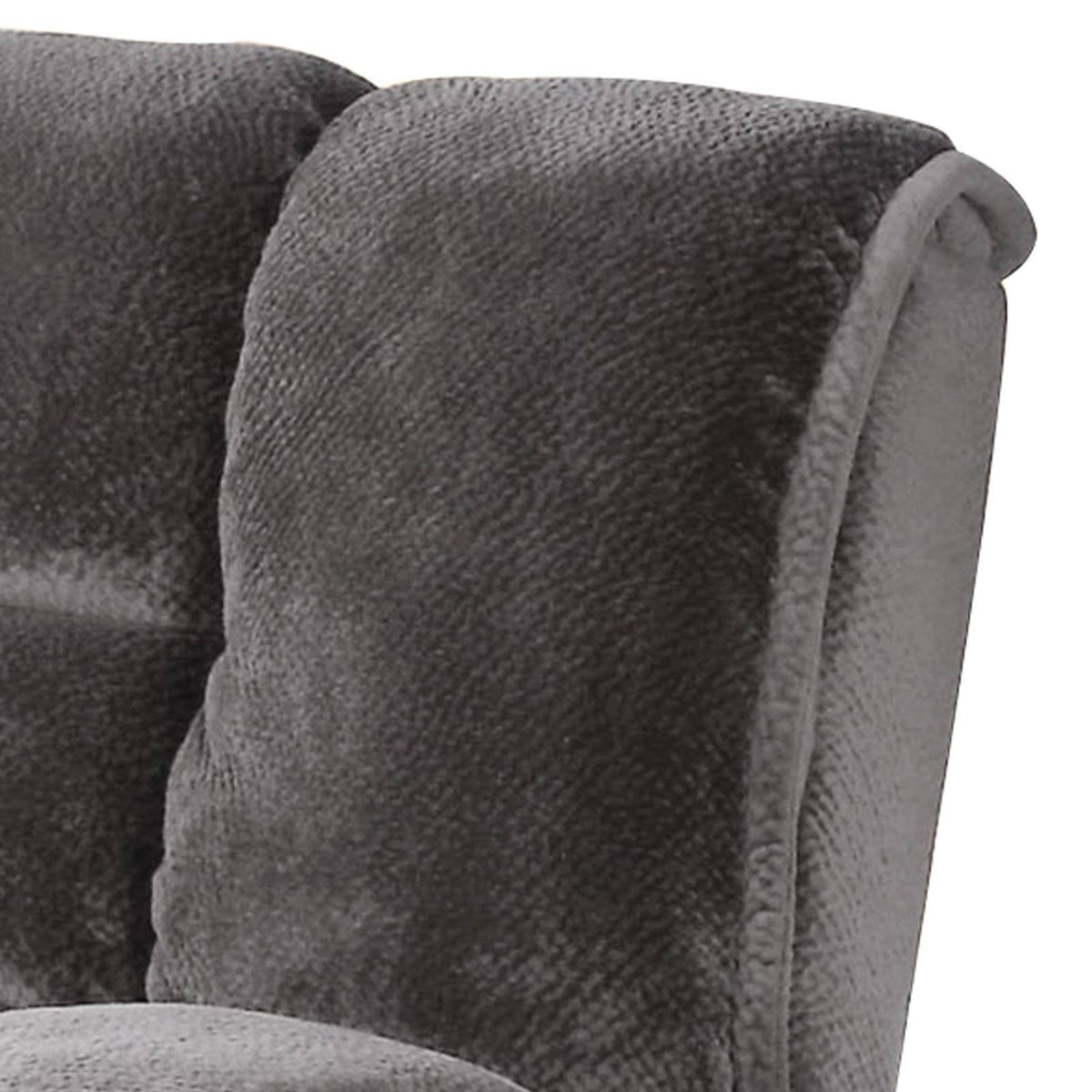 Gray Convertible Fabric Chair with Metal Legs J46073