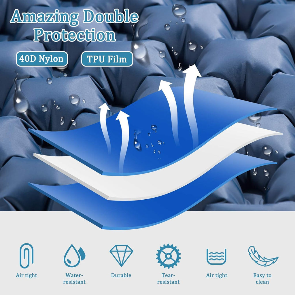Inflatable Camping Pad for 2 Person Lightweight Waterproof Air Mattress U79254