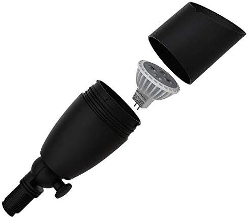 Black Aluminum Low Voltage Landscape Spot Light with Ground Spike, 6-Pack X67543