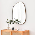 Black Framed Asymmetrical Wall Mirror 27*35 R68647