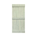 Solid Sage Green Stained Pine Wood Interior Sliding Barn Door Slab F571397