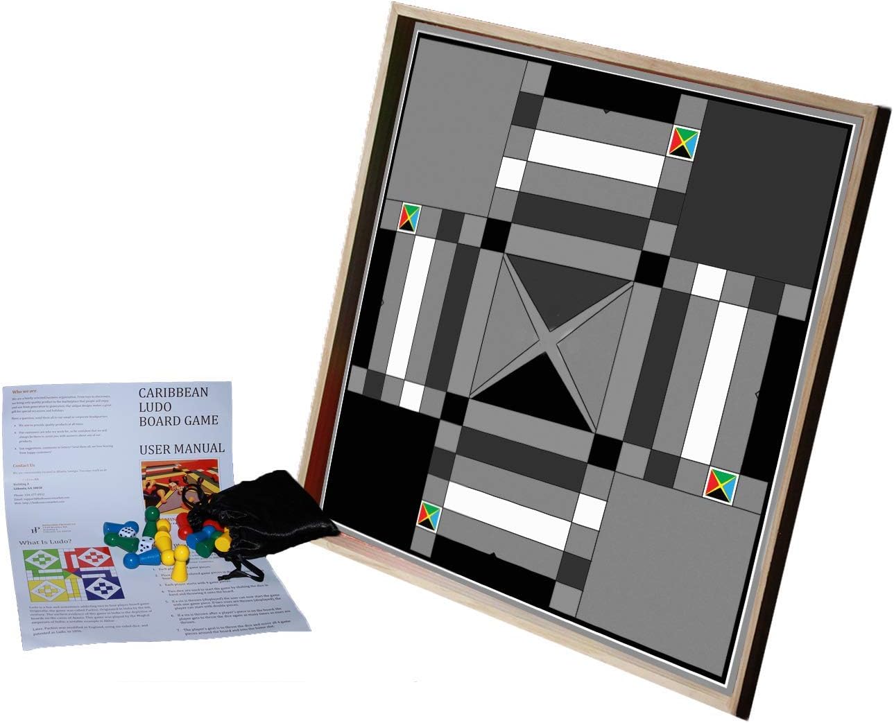 24in x 24in Ludo Board Game R9938