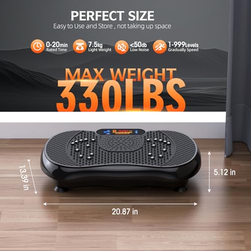 Vibration Plate Exercise Machine, Max User Weight 330lbs L5232