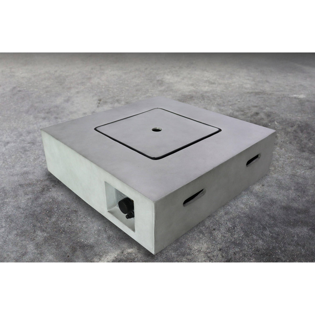 Charcoal Finish Square Fire Pit with Protective Lid J187