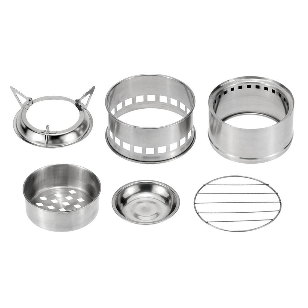 Portable Stainless Steel Wood Stove for Camping BBQ A9270