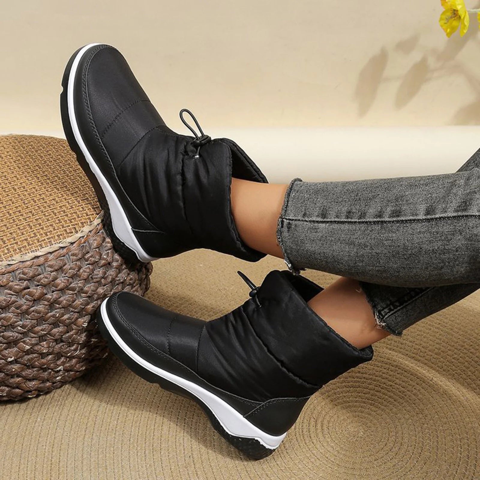 Snow Boots with Side Zippers Cotton Shoes V72341