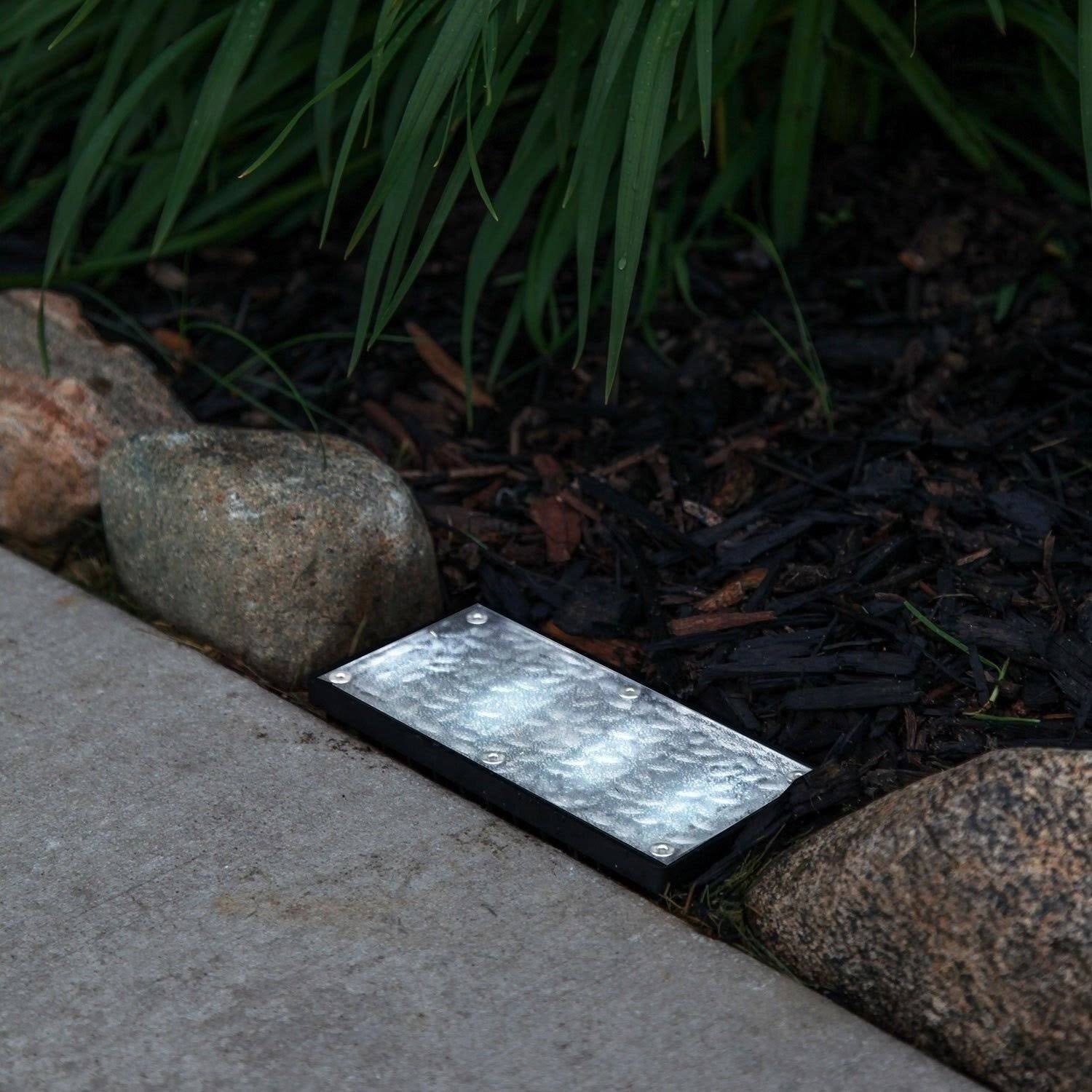 12 Cool White Solar Brick Path Light R94436