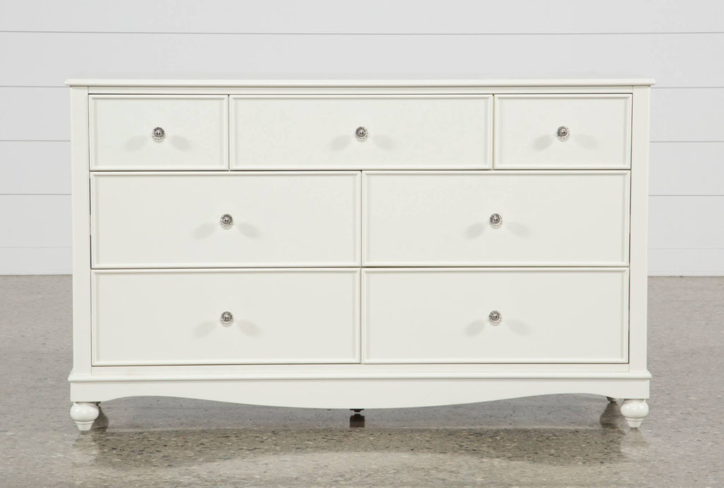 White 7 Drawer Wood Dresser R719