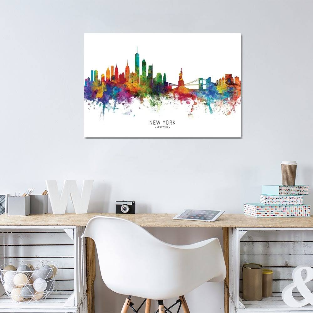 Canvas Wall Decor Prints New York Skyline N59043