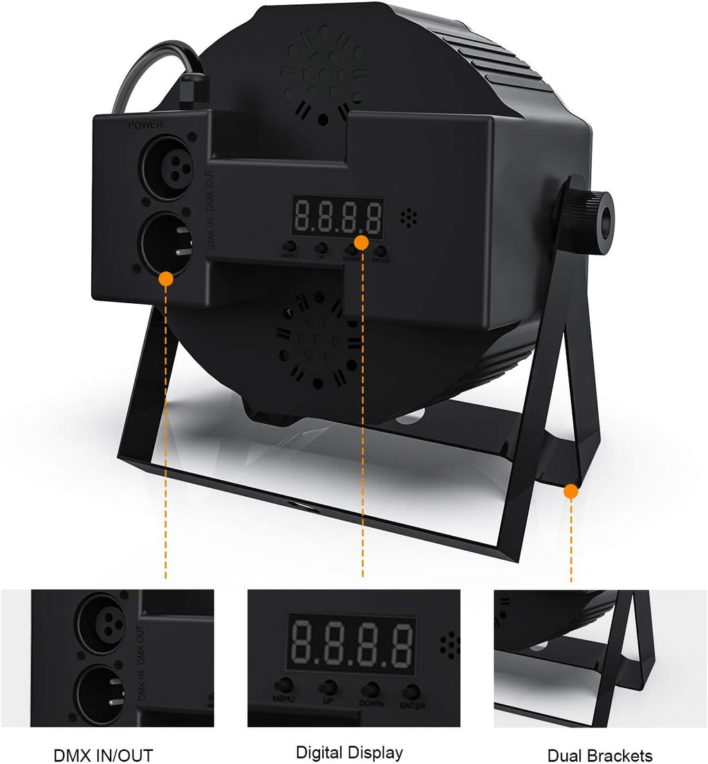 36 RGB LED Stage Lights with Remote Control (8 Pack) I781