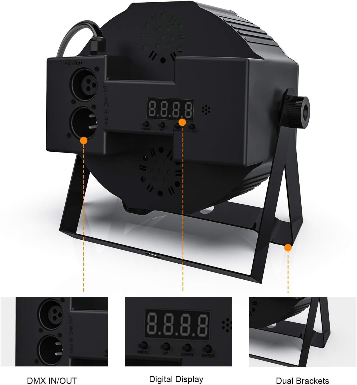 36 RGB LED Stage Lights with Remote Control (8 Pack) I781