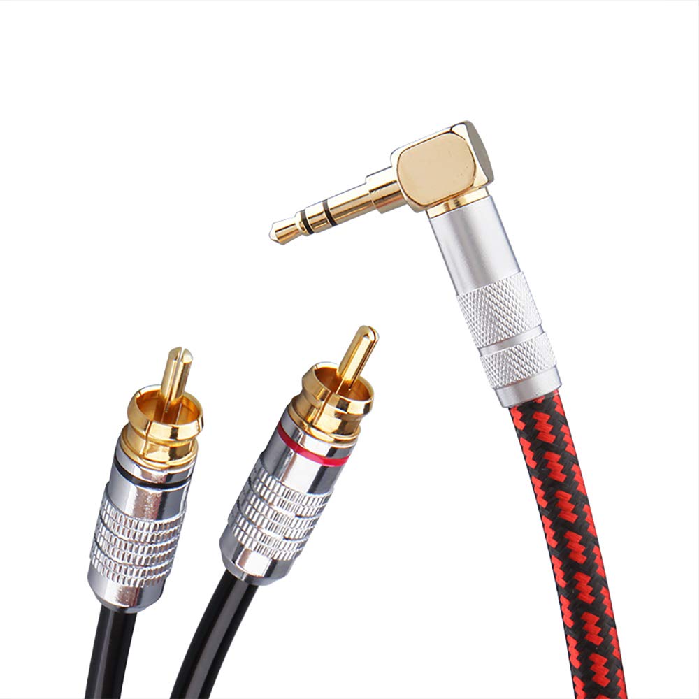 Stereo 3.5mm Male to 2 RCA Male Audio Cable, 3 Feet, Pack of 2 J201997