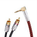 Stereo 3.5mm Male to 2 RCA Male Audio Cable, 3 Feet, Pack of 2 J201997