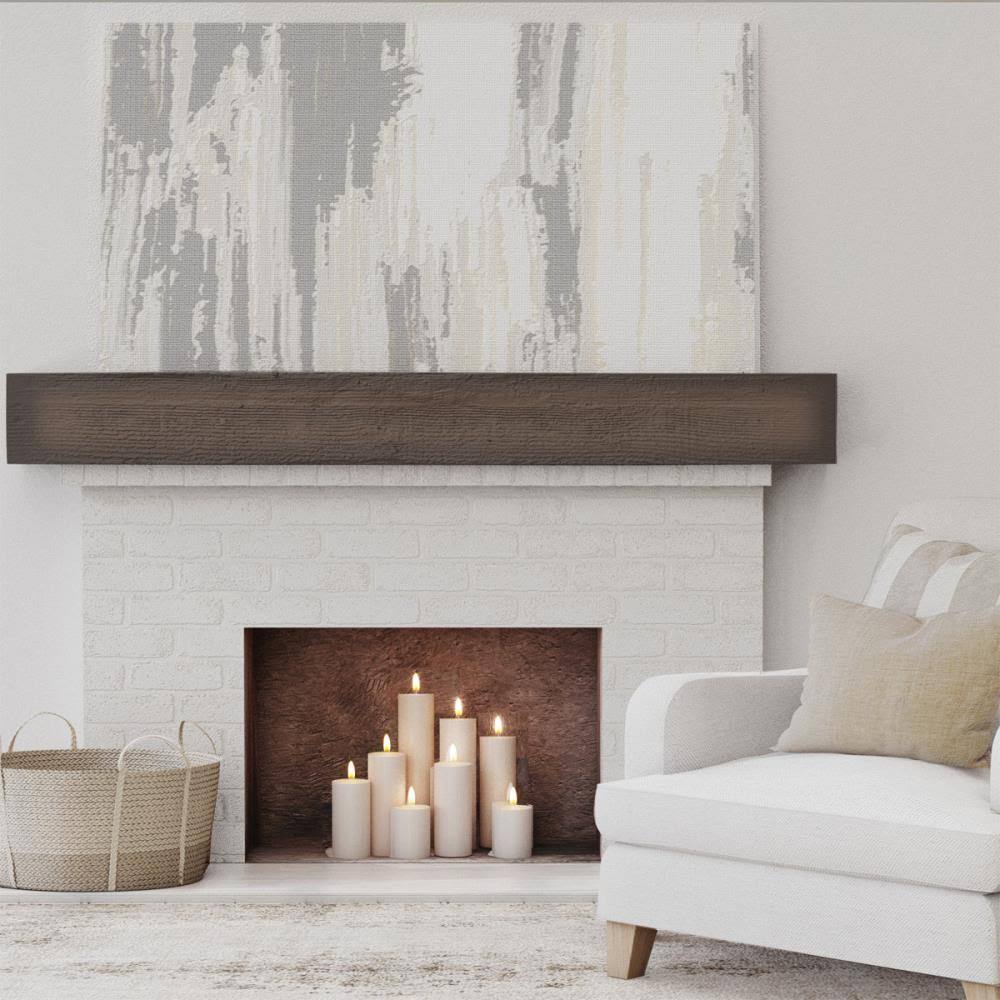 Rough Sawn Faux Wood Fireplace Mantel T814