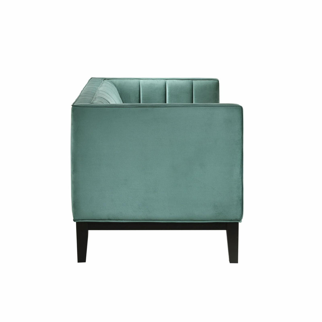 Light Grey Velvet Loveseat M3610