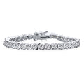 Silver Plated CZ Tennis Bracelet 7" L308