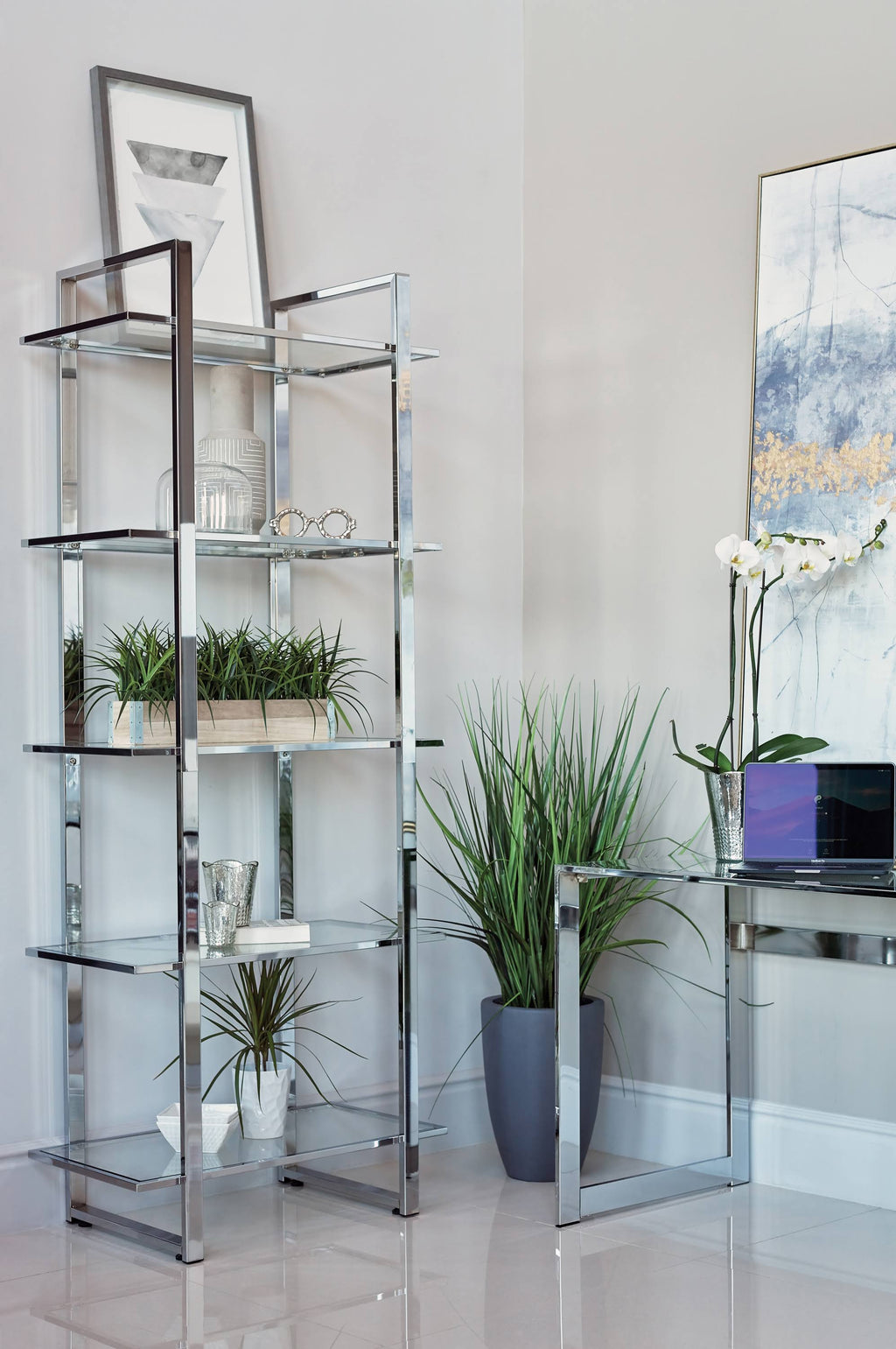 Chrome Bookcase D19802