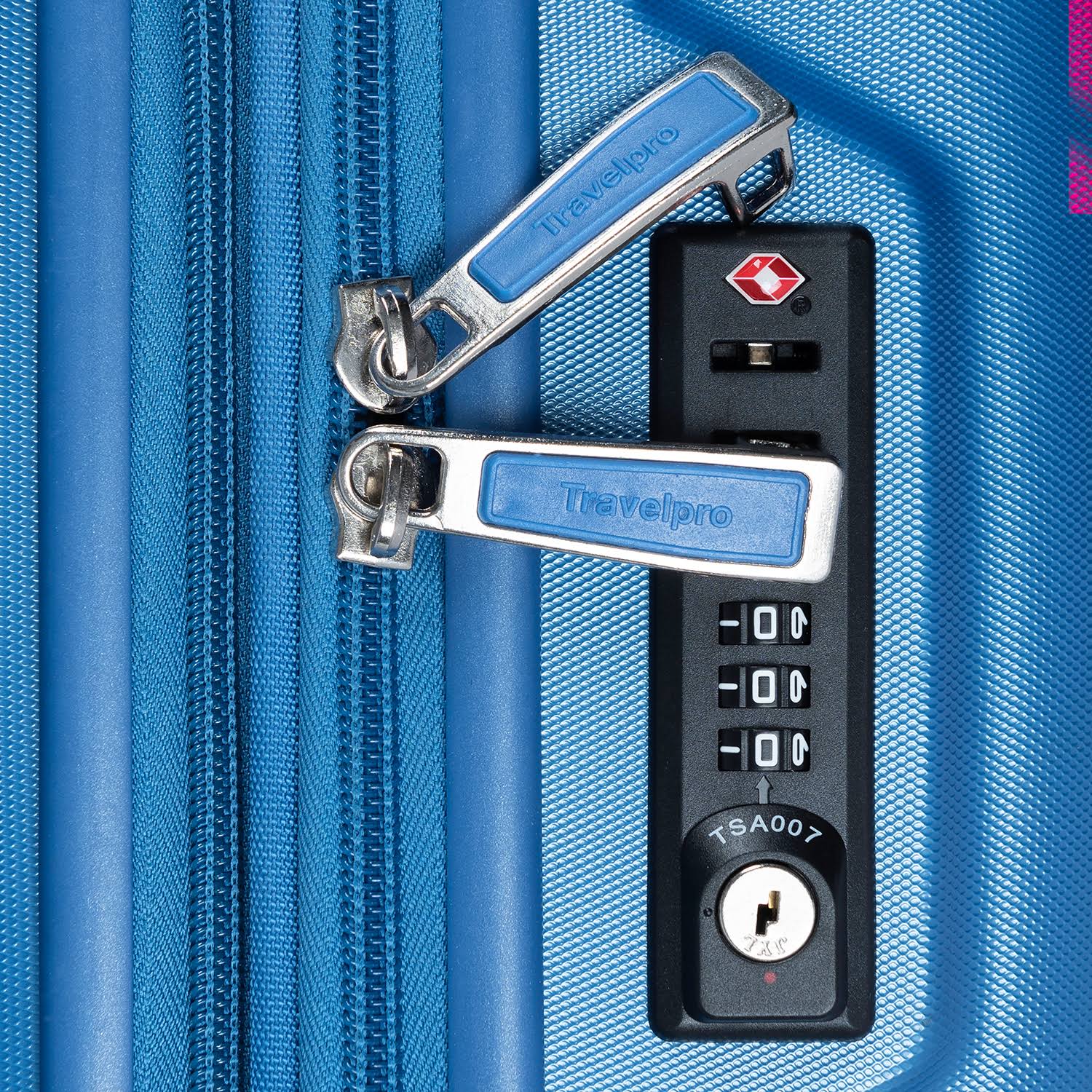 Azure Blue Expandable Carry-On Hardside Spinner D56110