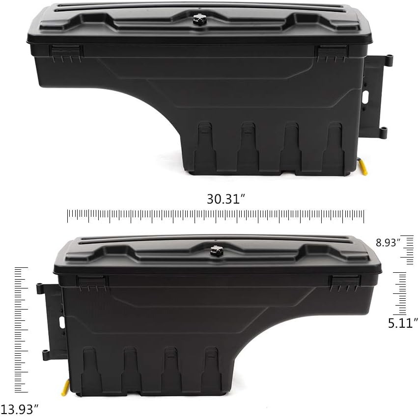 Lockable Truck Bed Storage Box Toolbox Swing Case E7182