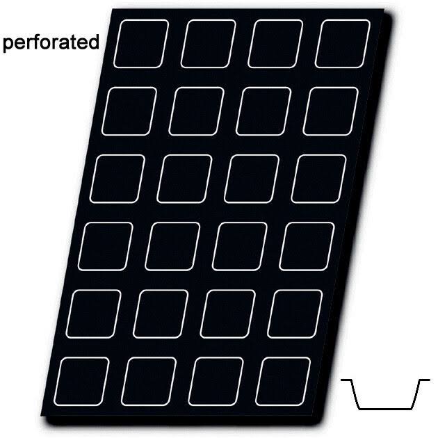 Perforated Mat Square Bun 24 Cavities O1674