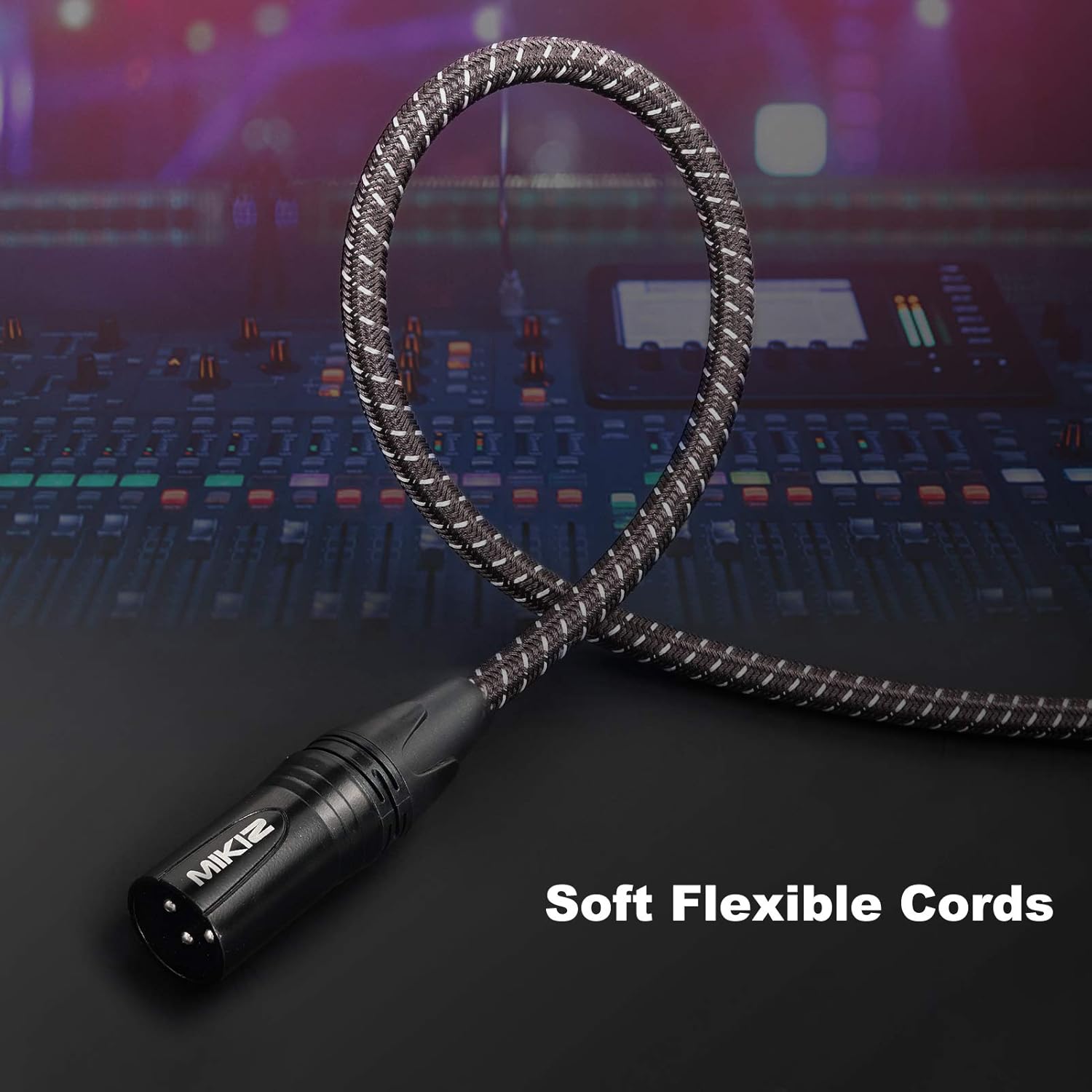25ft XLR Cables Braided Male to Female Microphone Cable 10-Pack D2775