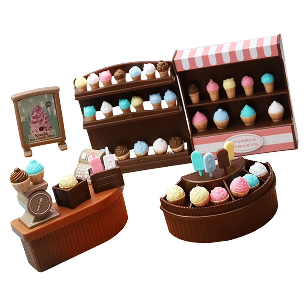 Mini Ice Cream Shop Children’s Toys Cake Cabinet Ornament D80827