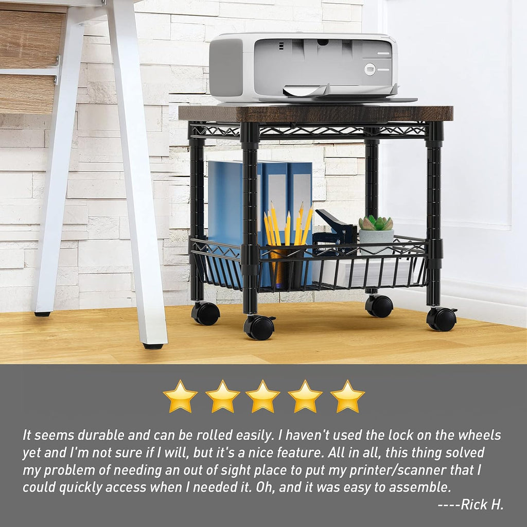 Printer Stand with Storage, Metal, Pack of 2 J5980