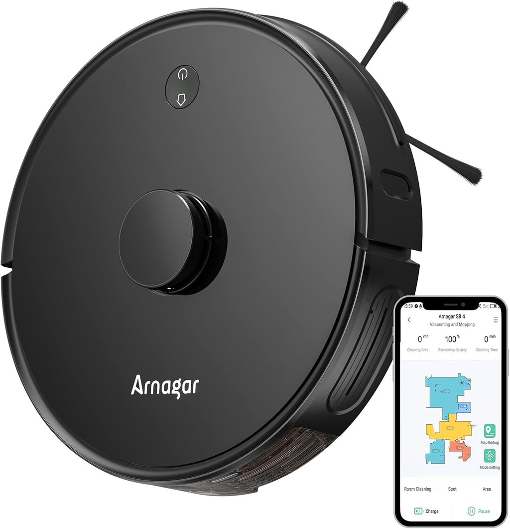 Robot Vacuum and Mop Combo, 3500Pa Suction, 220 Mins Runtime B5360