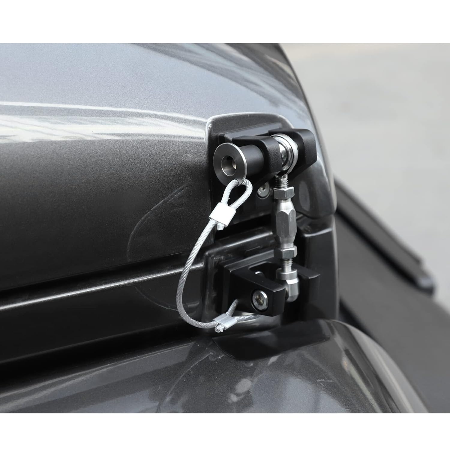 Hood Latches for Jeep Wrangler, Locking Hood Catch Kit Aluminum Alloy, Black, Pack of 2 E722506