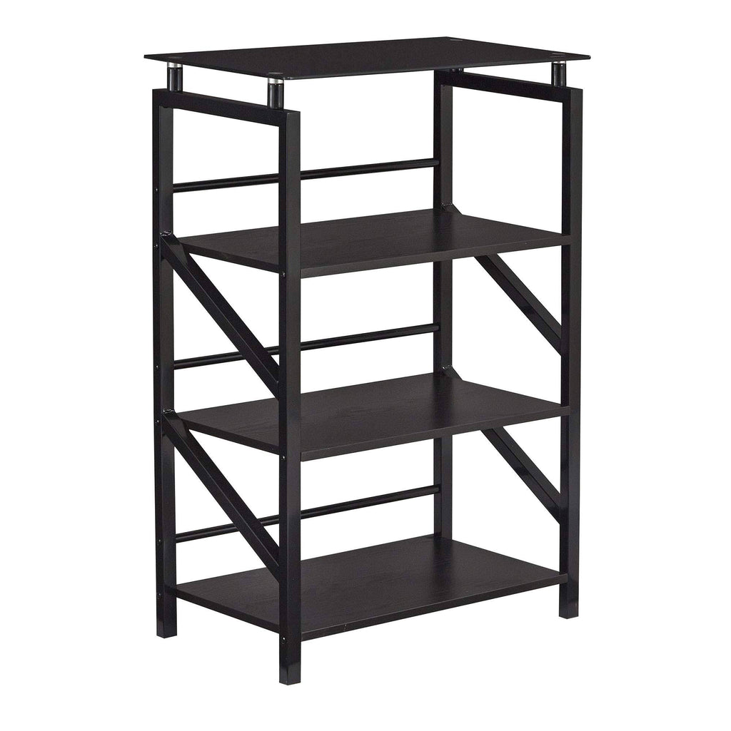 Black Glass Top Bookcase J282863