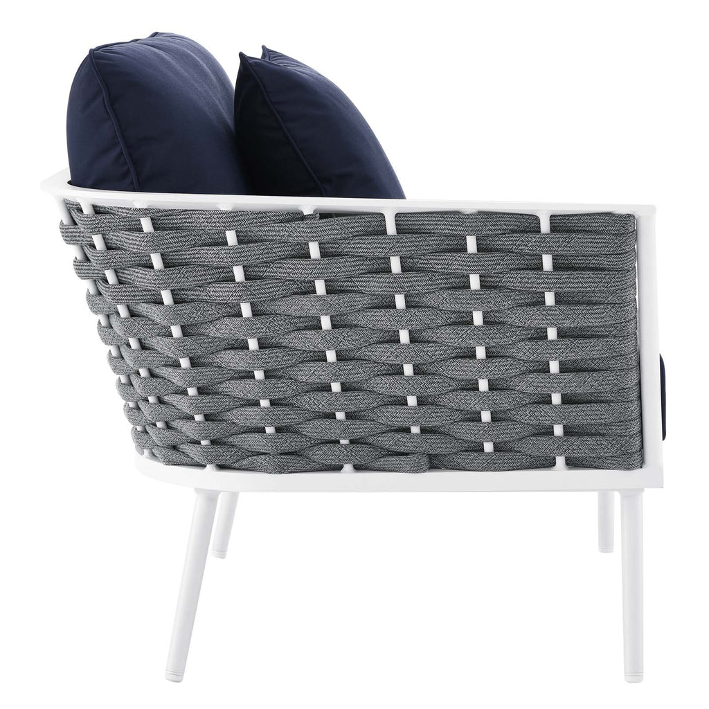 White Navy 9 Piece Aluminum Outdoor Sectional Sofa Set Y380