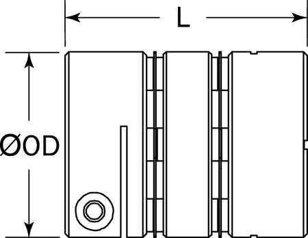 Double Disc Coupling, Bore 3/4x1/2 in N494