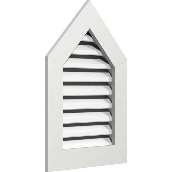 14 inch x 20 inch Peaked Top PVC Gable Vent V801753