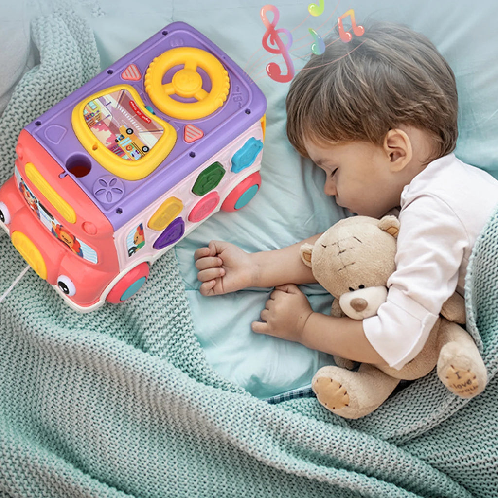 Toddler Music Bus Toys with Light Sound I883