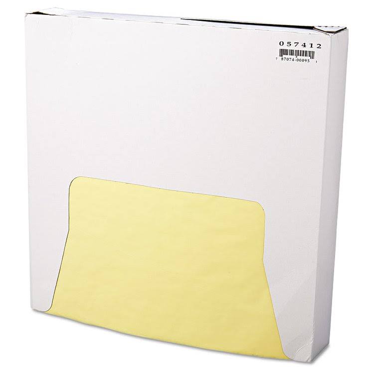 Yellow Grease-Resistant Wrap/Liner, 12 x 12, 1000/Box, 5 Boxes/Carton R5063