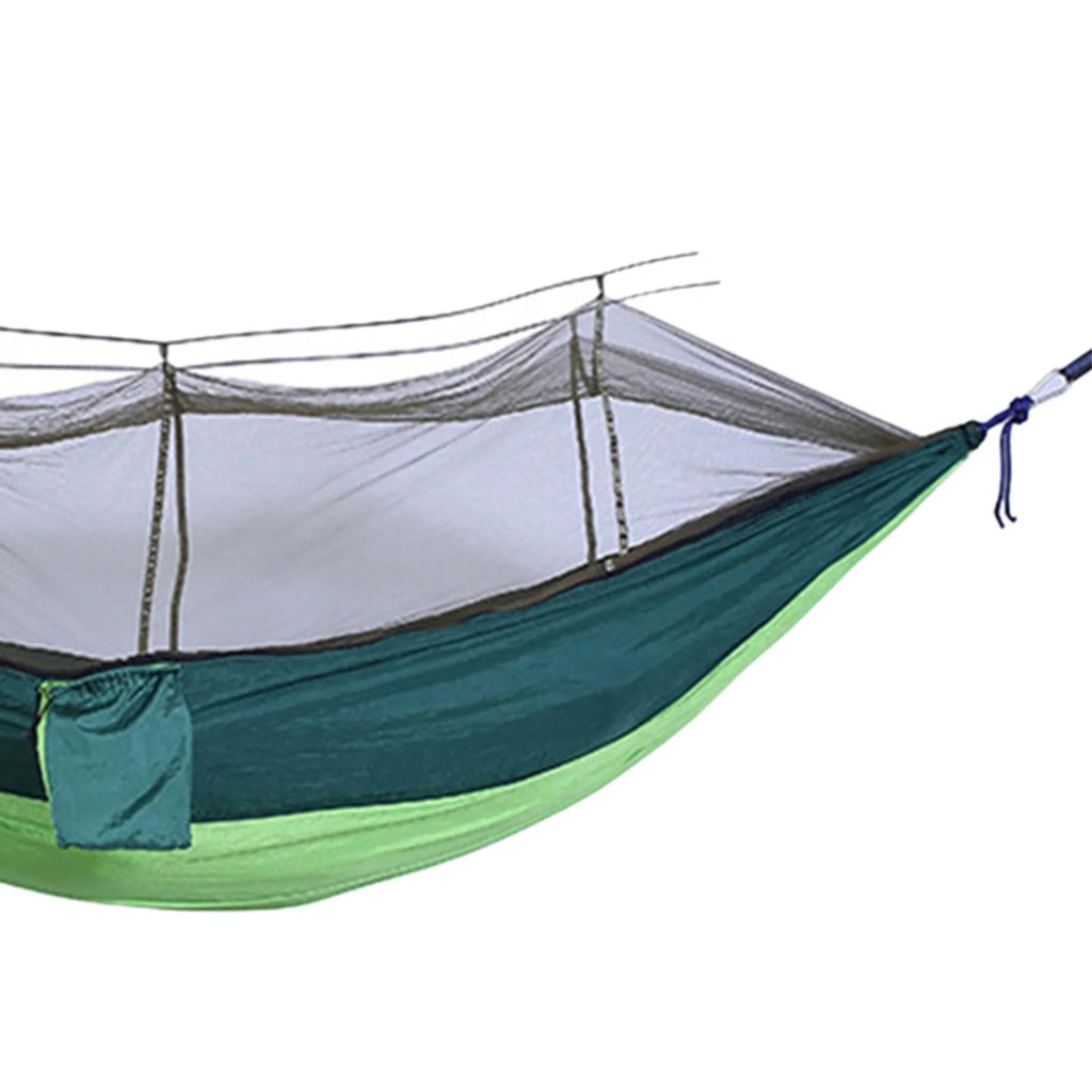 Camping Hammock with 2 Hanging Straps, Lightweight Parachute Hammock, dark green E44440