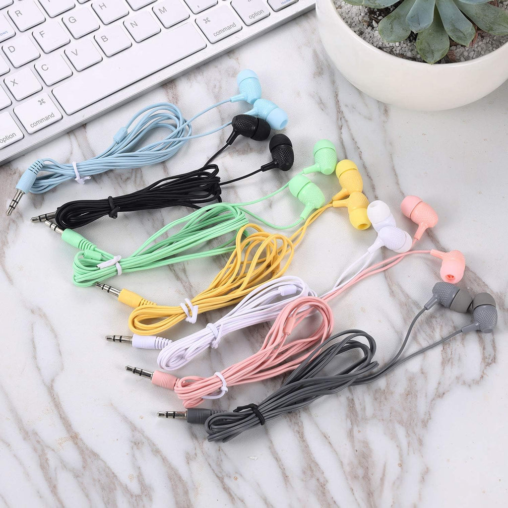 100 Pack Macaron Colors Mixed In-Ear Headphones Y7219