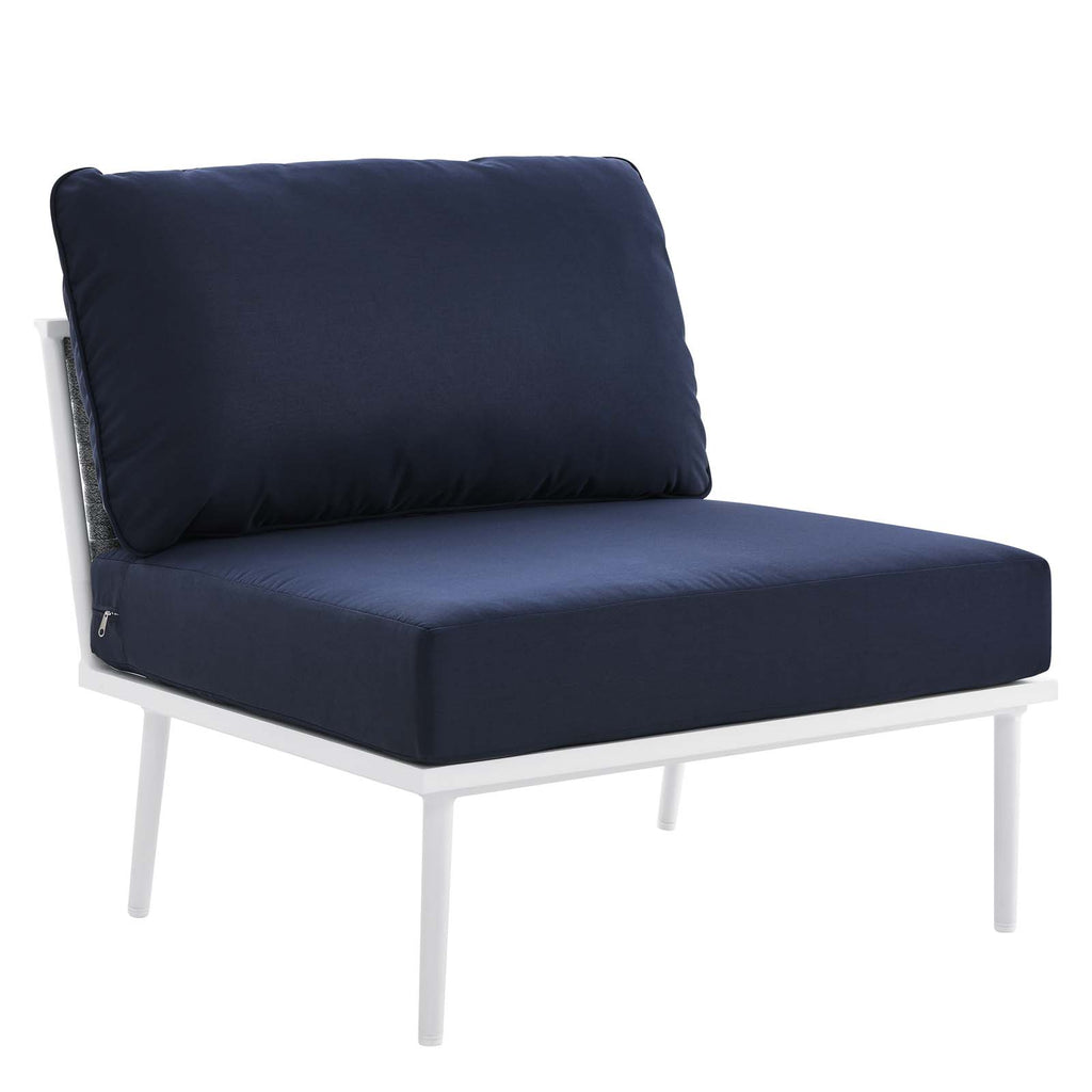 White Navy 9 Piece Aluminum Outdoor Sectional Sofa Set Y380